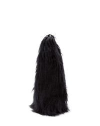 MM6 MAISON MARGIELA Black Faux Fur Shopping Tote