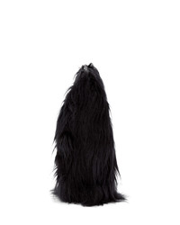MM6 MAISON MARGIELA Black Faux Fur Shopping Tote