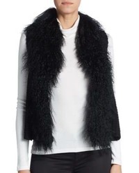 Adrienne Landau Knit Lamb Fur Vest