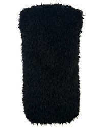 Choies Black Soft Faux Fur Waistcoat With Teddy Texture Lining