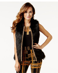 Thalia Sodi Chain Trim Faux Fur Vest Only At Macys