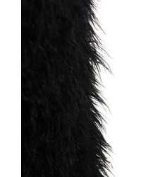 Choies Black Fluffy Faux Fur Waistcoat