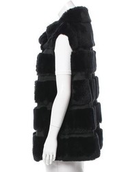 Diane von Furstenberg Fur Zip Up Vest