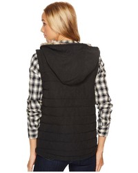 BB Dakota Jack By Meiker Microfiber Vest With Fur Lined Hood Vest