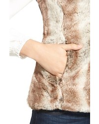 Love Token Reversible Faux Fur Down Vest