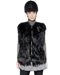 Moncler Gamme Rouge Quilted Nylon Sheep Fur Vest