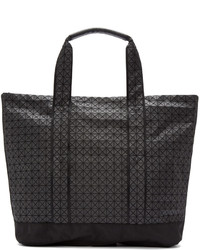 Black Geometric Canvas Tote Bag