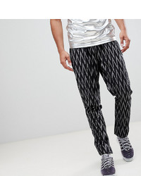 ASOS DESIGN Tall Festival Tapered Trousers In Black Aztec Print