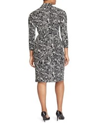 Lauren Ralph Lauren Plus Size Geo Print Jersey Wrap Dress