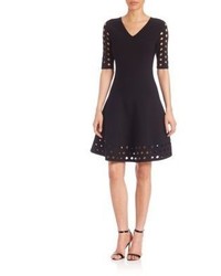Milly Cutout Fit Flare Dress