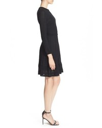 M Missoni Long Sleeve Geo Knit Fit And Flare Dress