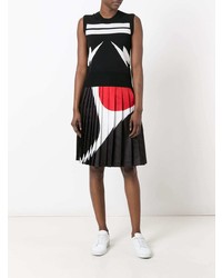 Neil Barrett Geometric Print Pleated Skirt