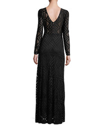 BCBGMAXAZRIA Veira Long Sleeve Lace Maxi Dress