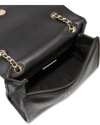 Tory Burch Fleming Geometric Medium Leather Shoulder Bag Black