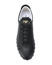 Ea7 Emporio Armani Geometric Sole Lace Up Sneakers