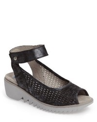 Wolky Frosty Ankle Strap Wedge Sandal