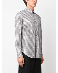 Giorgio Armani Geometric Print Long Sleeve Shirt