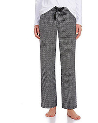 Black Geometric Pajama Pants