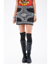 Forever 21 Tribal Inspired Sequined Skirt