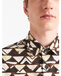 Prada Triangle Print Cotton Shirt