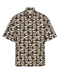 Prada Triangle Print Cotton Shirt