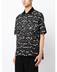 Sacai X Interstellar Geometric Print Cotton Shirt