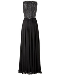 Jenny Packham Silk Gown In Licorice