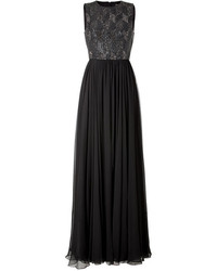 Jenny Packham Silk Gown In Licorice
