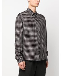 Lanvin Geometric Print Silk Shirt
