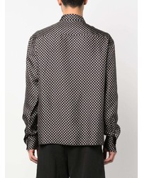Lanvin Geometric Print Silk Shirt