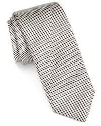 Black Geometric Silk Tie