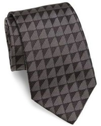 Giorgio Armani Geometric Patterned Silk Tie