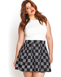 Forever 21 Checkered Skater Skirt