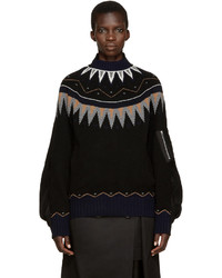 Black Geometric Sweater