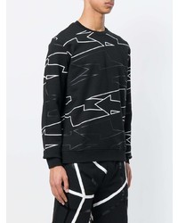 Les Hommes Urban Geometric Print Sweatshirt