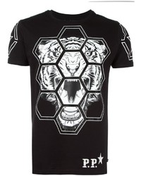 Philipp Plein Geometric Tiger Print T Shirt
