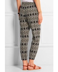 Madewell Tobago Printed Cotton Gauze Tapered Pants
