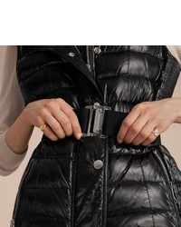 Burberry Down Filled Gilet With Detachable Fur Trimmed Hood