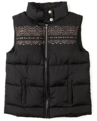 Miss Me Embroidered Puffer Vest