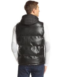 Sean John Faux Leather Puffer Vest