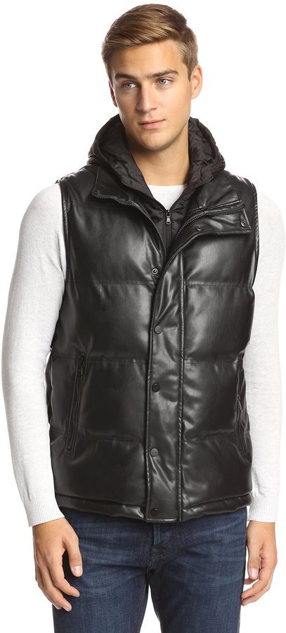 Sean John Faux Leather Puffer Vest, $150, MyHabit