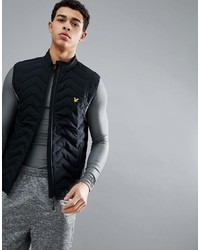 Lyle Scott Fitness Foulkes Quilted Vest In Black