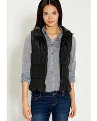 Maurices Puffer Vest With Cable Knit Hood