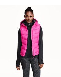 H&M Padded Vest Neon Pink Ladies