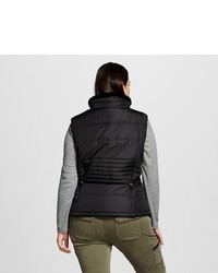 KC Collections Plus Size Reversible Faux Fur Line Puffer Vest