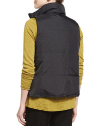 Eileen Fisher Puffer Reversible Vest Black