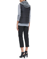 Eileen Fisher Puffer Reversible Vest Black
