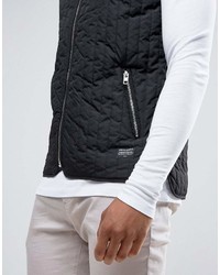 Solid Quilted Longline Vest