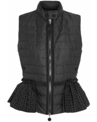 Moncler Valensole Broderie Anglaise Trimmed Quilted Cotton Down Gilet Black
