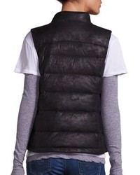 Monrow Vegan Leather Puffer Vest